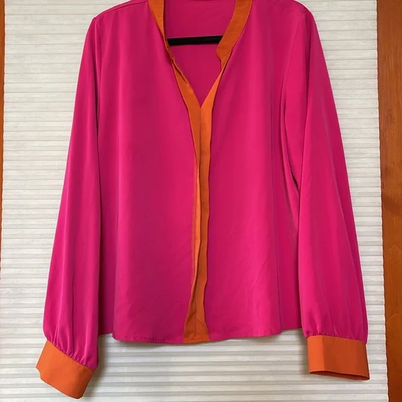 SHEIN pink and orange blouse size XL - Picture 2 of 8